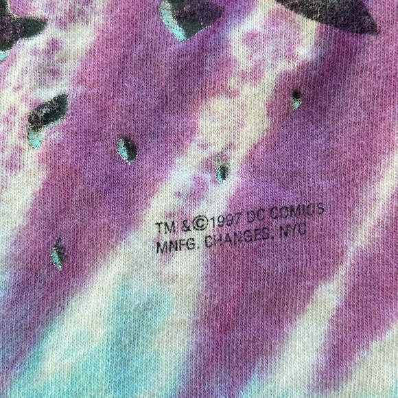 Vintage 1997 Changes Superman T-Shirt Mens XL Tie Dye DC Comics AOP 90s USA Tee - Picture 3 of 10